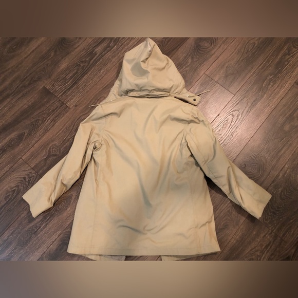 Mighty-Mac Handsome Outerwear Coat Men’s M Beige Zip Hood Faux Fur Sherpa Lined - Picture 12 of 12